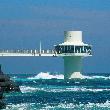こちらが海中展望塔。自然の海の中と太平洋が一望できる。